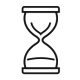 black outline hourglass